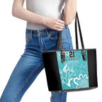 Brisbane Heat Custom Leather Tote Bag Minimalism Aboriginal