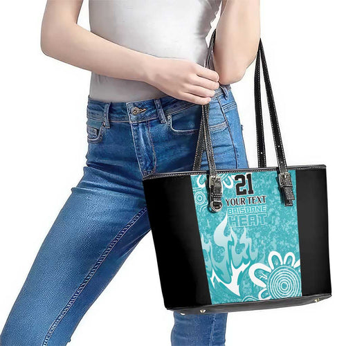 Brisbane Heat Custom Leather Tote Bag Minimalism Aboriginal