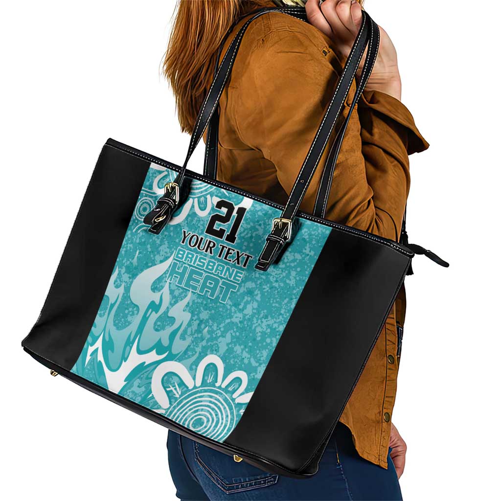 Brisbane Heat Custom Leather Tote Bag Minimalism Aboriginal