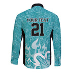 Brisbane Heat Custom Long Sleeve Button Shirt Minimalism Aboriginal