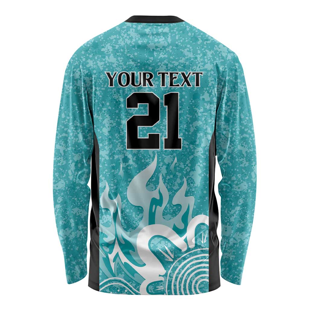 Brisbane Heat Custom Long Sleeve Shirt Minimalism Aboriginal