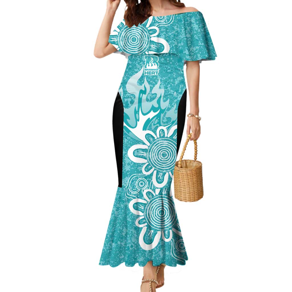 Brisbane Heat Custom Mermaid Dress Minimalism Aboriginal