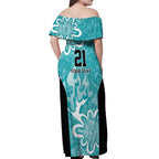 Brisbane Heat Custom Off Shoulder Maxi Dress Minimalism Aboriginal