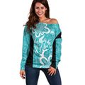 Brisbane Heat Custom Off Shoulder Sweater Minimalism Aboriginal