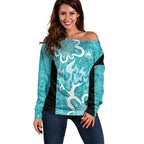Brisbane Heat Custom Off Shoulder Sweater Minimalism Aboriginal