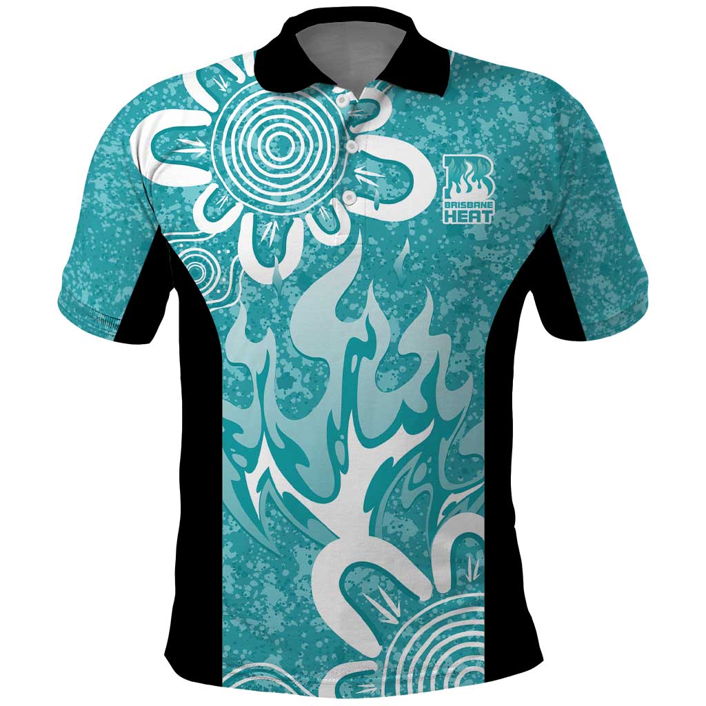 Brisbane Heat Custom Polo Shirt Minimalism Aboriginal
