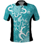 Brisbane Heat Custom Polo Shirt Minimalism Aboriginal