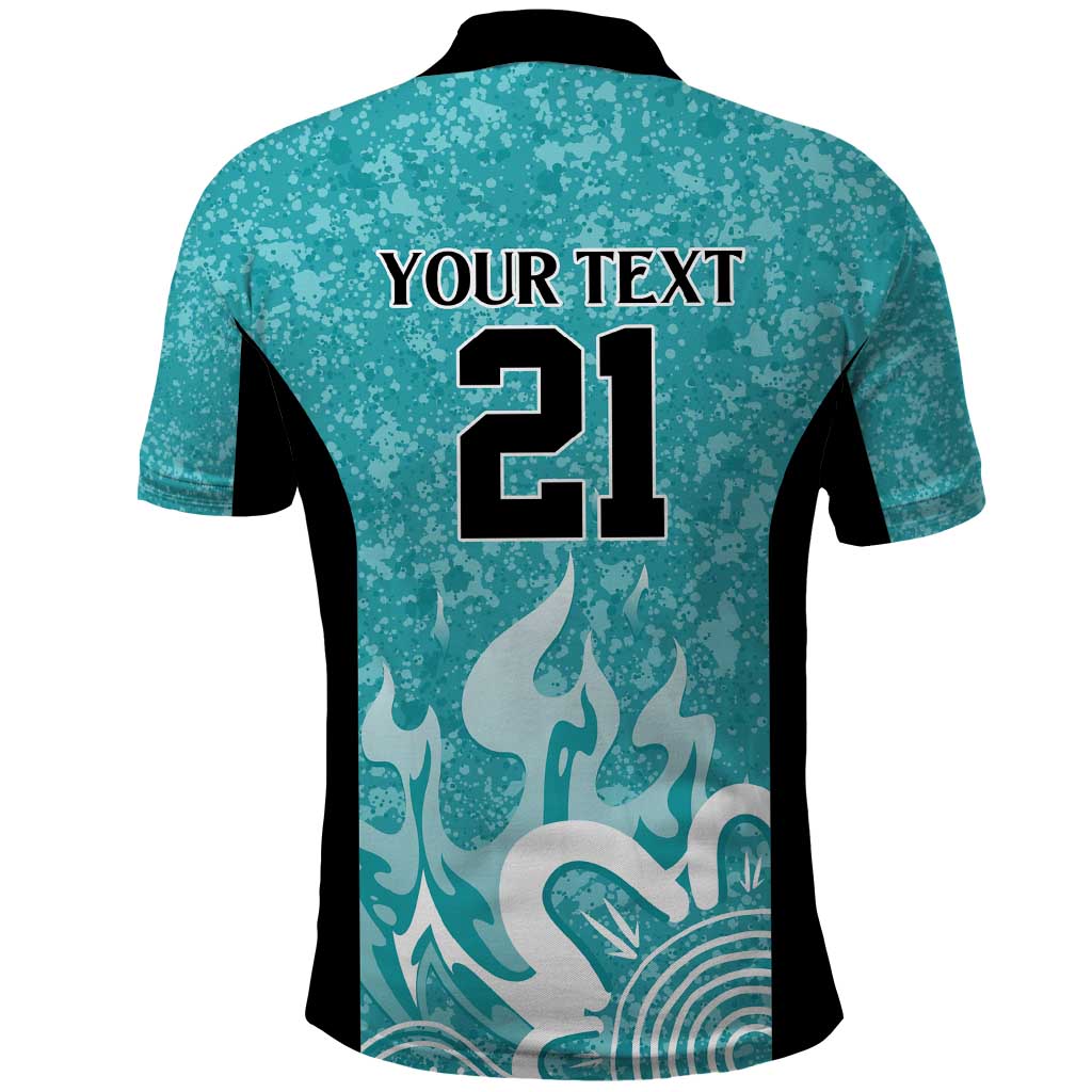 Brisbane Heat Custom Polo Shirt Minimalism Aboriginal