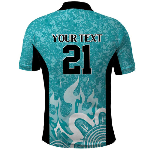 Brisbane Heat Custom Polo Shirt Minimalism Aboriginal