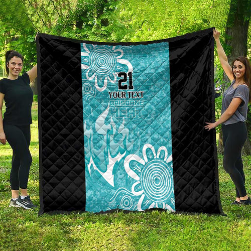 Brisbane Heat Custom Quilt Minimalism Aboriginal