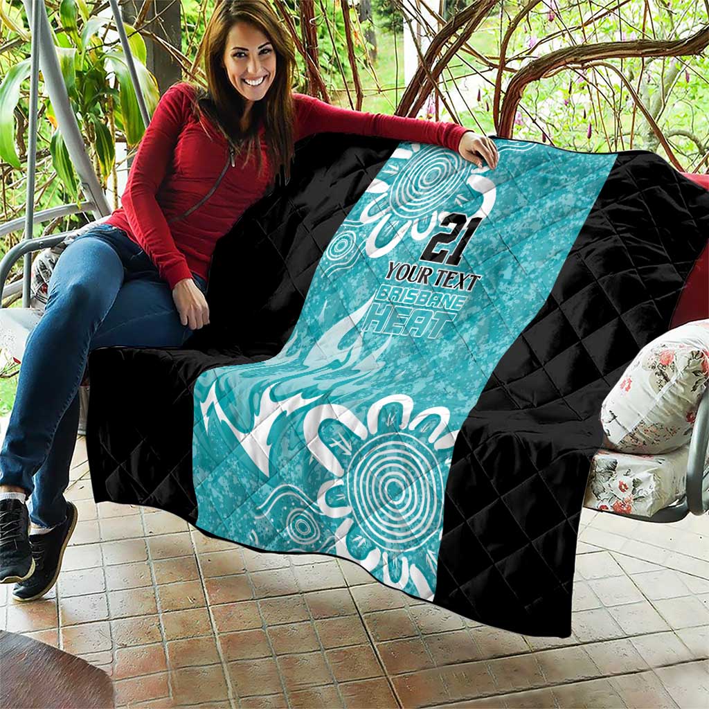 Brisbane Heat Custom Quilt Minimalism Aboriginal