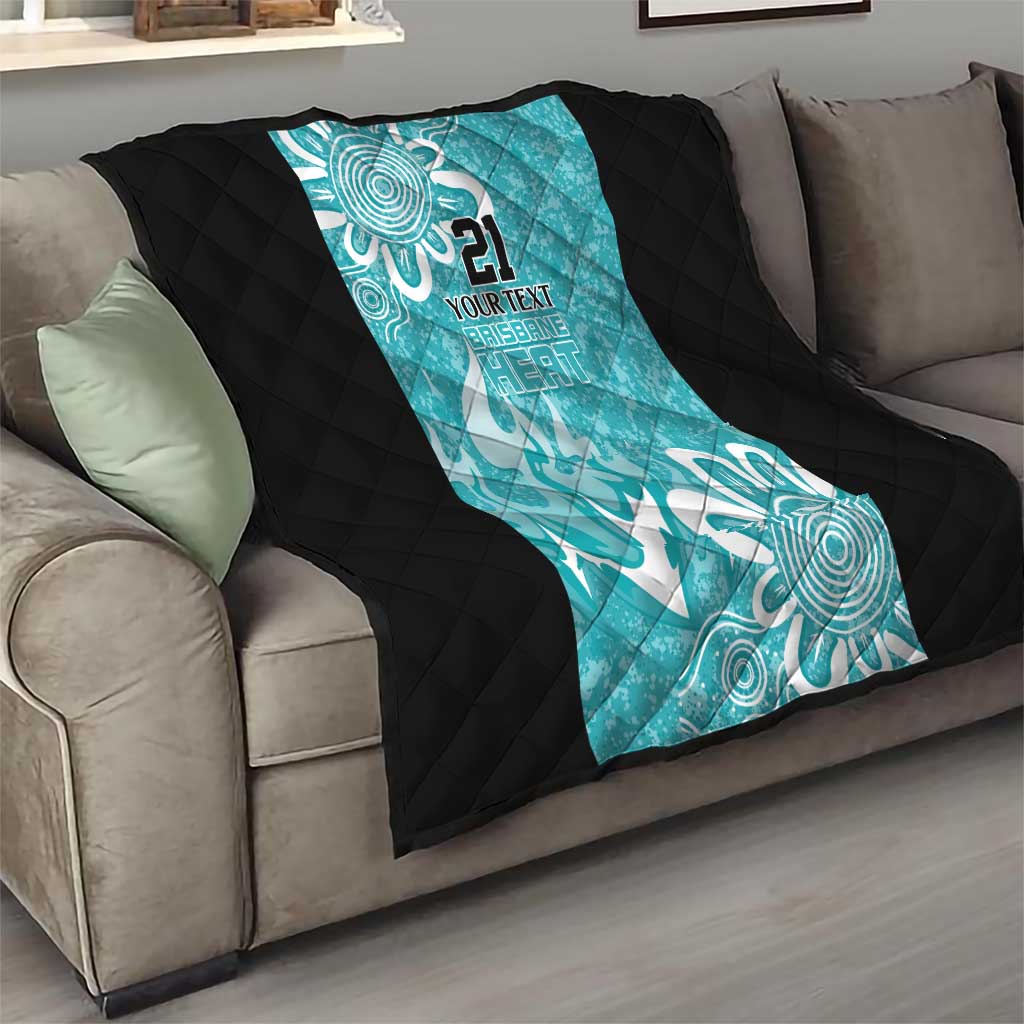 Brisbane Heat Custom Quilt Minimalism Aboriginal