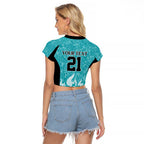 Brisbane Heat Custom Raglan Cropped T Shirt Minimalism Aboriginal