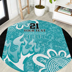 Brisbane Heat Custom Round Carpet Minimalism Aboriginal