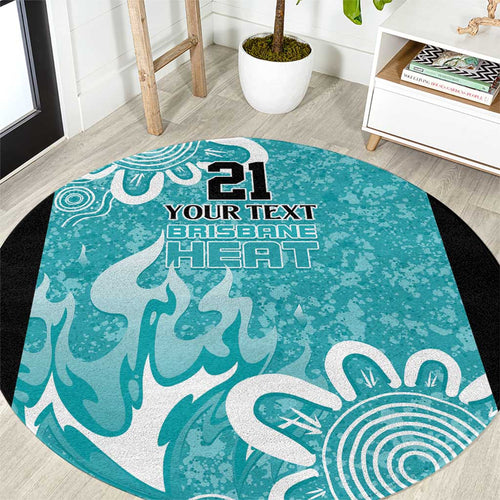 Brisbane Heat Custom Round Carpet Minimalism Aboriginal