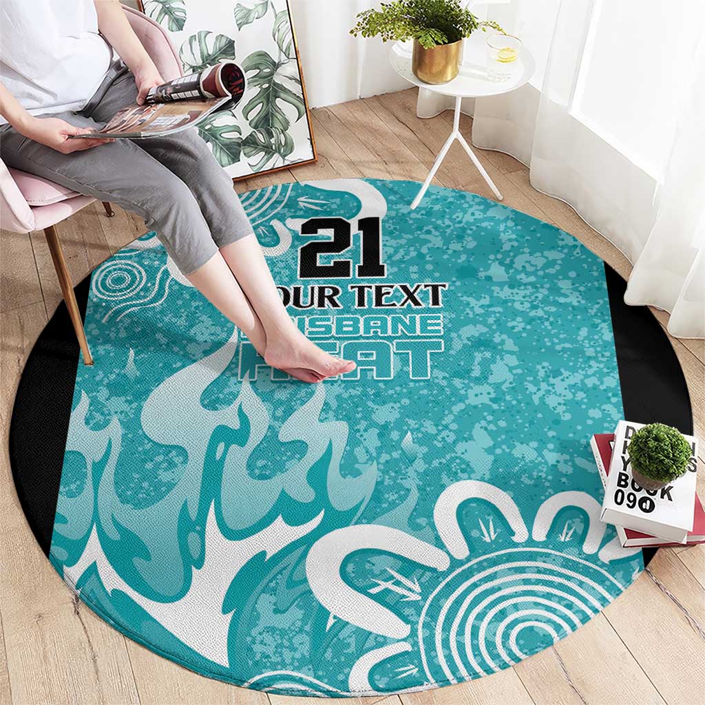 Brisbane Heat Custom Round Carpet Minimalism Aboriginal