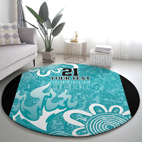 Brisbane Heat Custom Round Carpet Minimalism Aboriginal