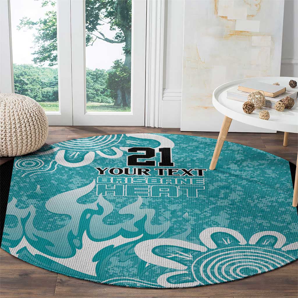 Brisbane Heat Custom Round Carpet Minimalism Aboriginal