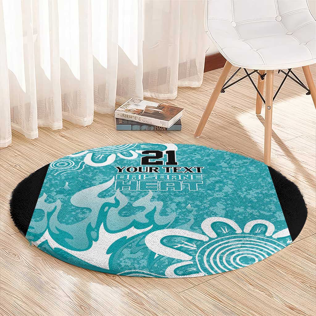 Brisbane Heat Custom Round Carpet Minimalism Aboriginal