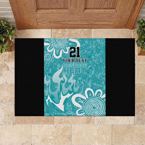 Brisbane Heat Custom Rubber Doormat Minimalism Aboriginal