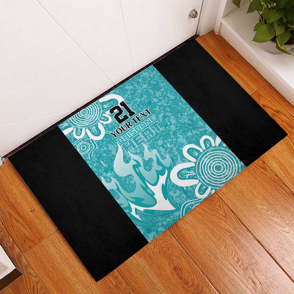 Brisbane Heat Custom Rubber Doormat Minimalism Aboriginal