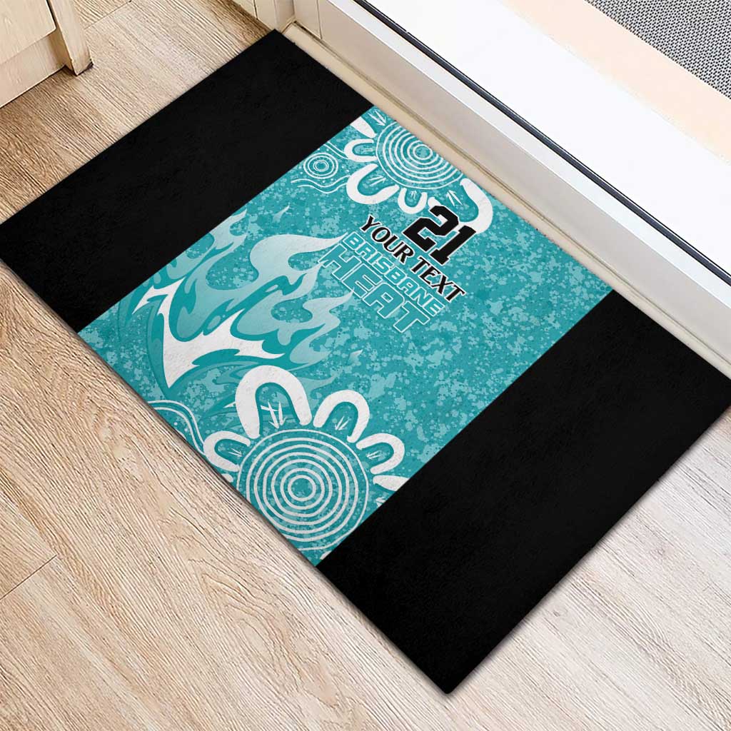 Brisbane Heat Custom Rubber Doormat Minimalism Aboriginal