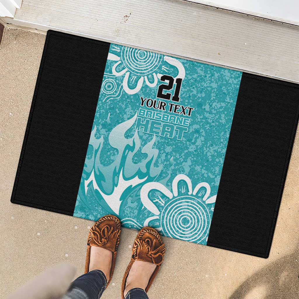 Brisbane Heat Custom Rubber Doormat Minimalism Aboriginal