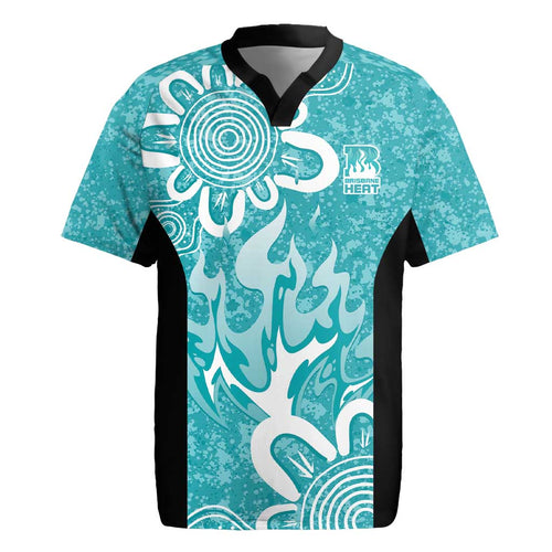 Brisbane Heat Custom Rugby Jersey Minimalism Aboriginal