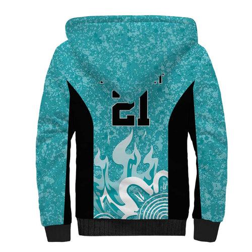 Brisbane Heat Custom Sherpa Hoodie Minimalism Aboriginal