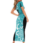 Brisbane Heat Custom Short Sleeve Bodycon Dress Minimalism Aboriginal