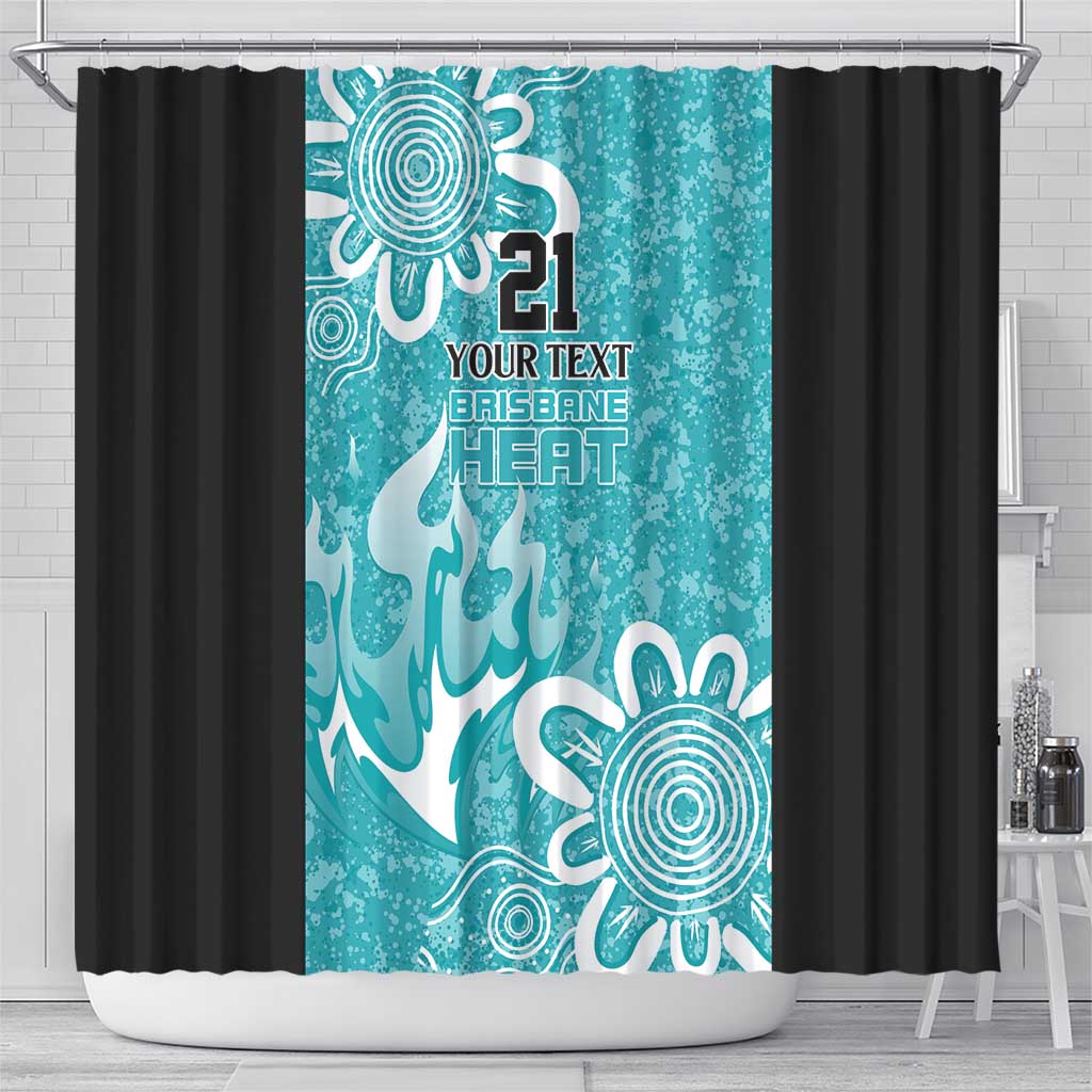Brisbane Heat Custom Shower Curtain Minimalism Aboriginal