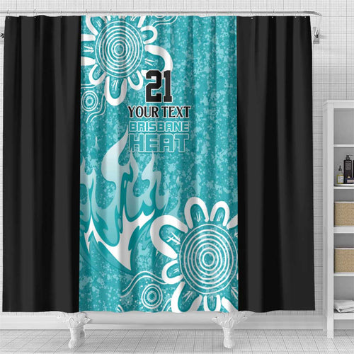 Brisbane Heat Custom Shower Curtain Minimalism Aboriginal