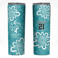 Brisbane Heat Custom Skinny Tumbler Minimalism Aboriginal