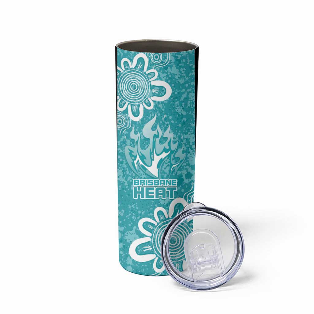Brisbane Heat Custom Skinny Tumbler Minimalism Aboriginal
