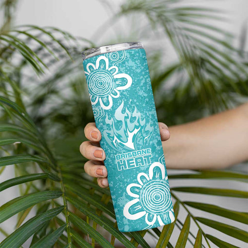 Brisbane Heat Custom Skinny Tumbler Minimalism Aboriginal