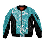 Brisbane Heat Custom Sleeve Zip Bomber Jacket Minimalism Aboriginal