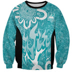 Brisbane Heat Custom Sweatshirt Minimalism Aboriginal