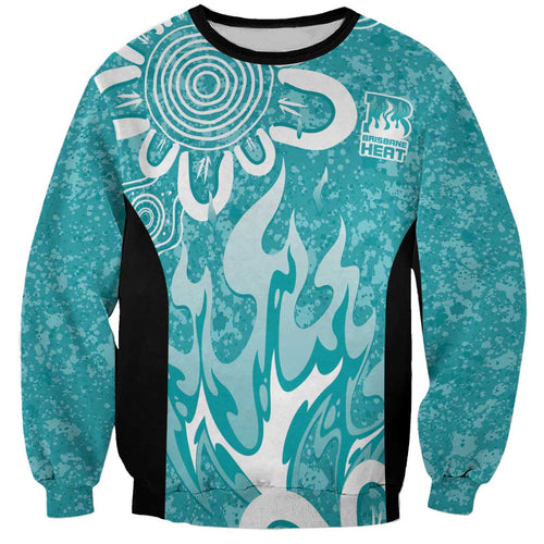 Brisbane Heat Custom Sweatshirt Minimalism Aboriginal