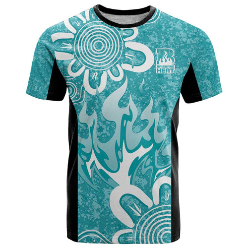 Brisbane Heat Custom T Shirt Minimalism Aboriginal
