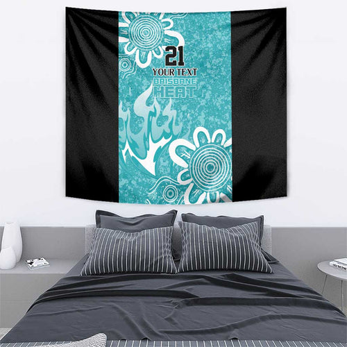 Brisbane Heat Custom Tapestry Minimalism Aboriginal