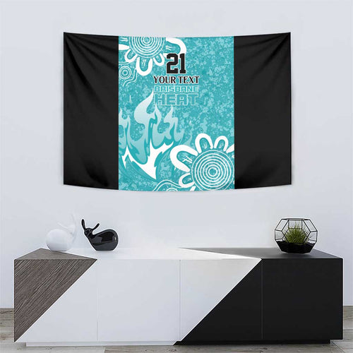 Brisbane Heat Custom Tapestry Minimalism Aboriginal