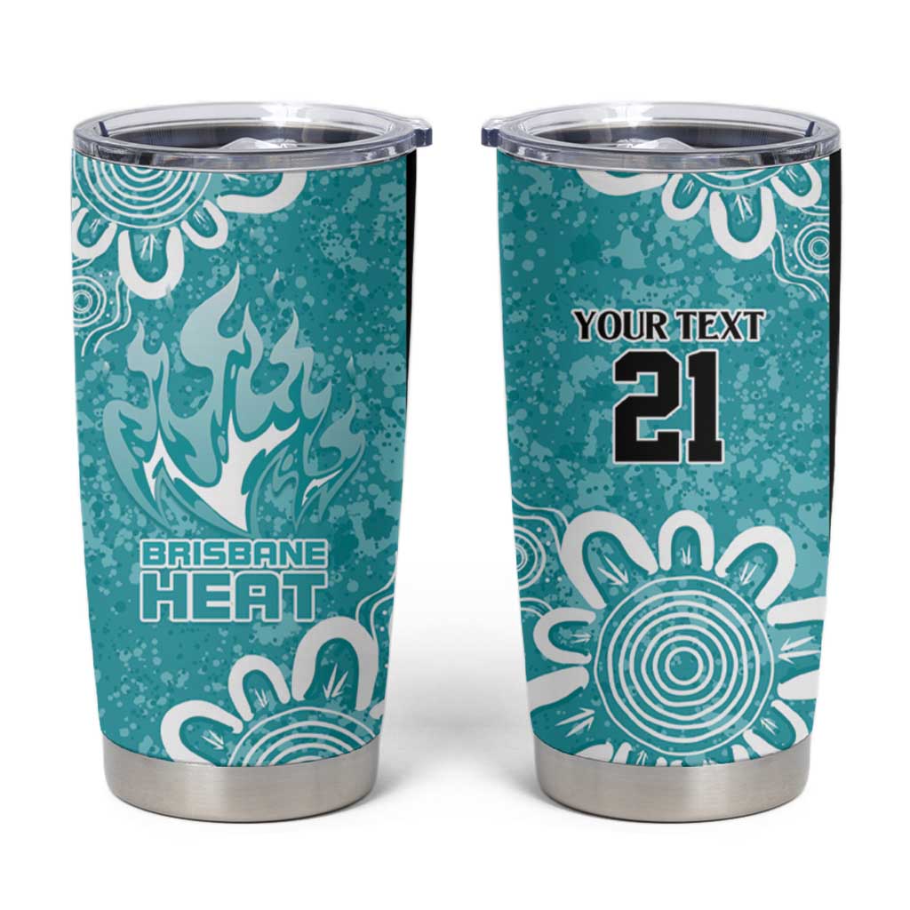 Brisbane Heat Custom Tumbler Cup Minimalism Aboriginal