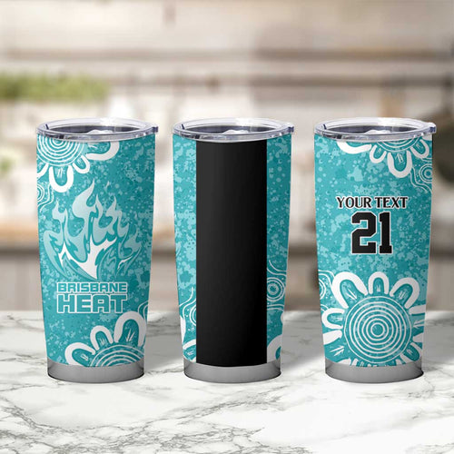 Brisbane Heat Custom Tumbler Cup Minimalism Aboriginal