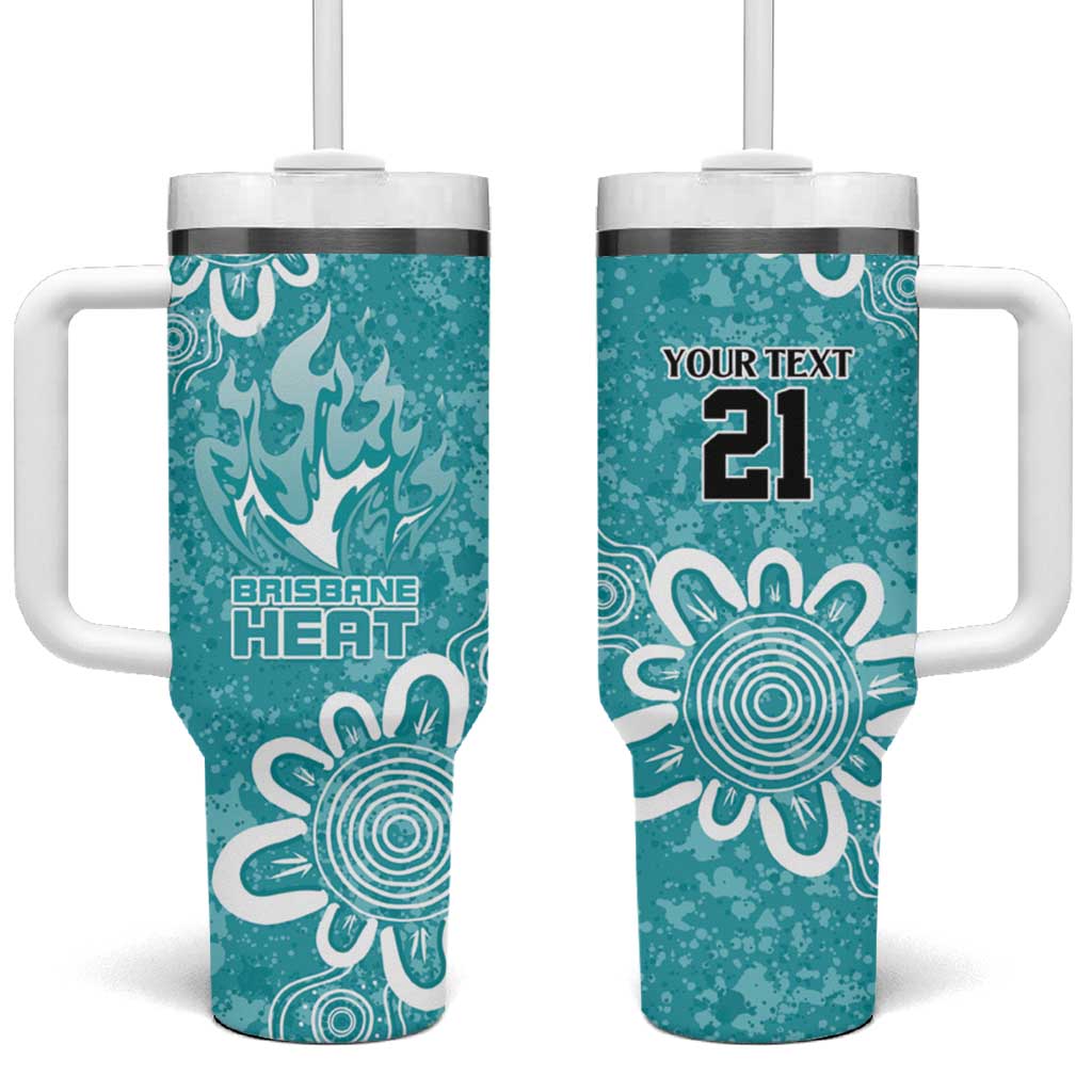 Brisbane Heat Custom Tumbler With Handle Minimalism Aboriginal