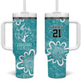 Brisbane Heat Custom Tumbler With Handle Minimalism Aboriginal
