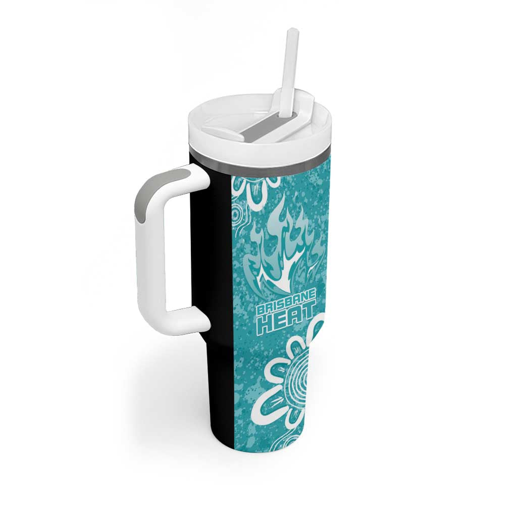 Brisbane Heat Custom Tumbler With Handle Minimalism Aboriginal