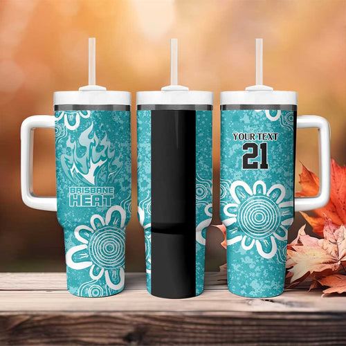 Brisbane Heat Custom Tumbler With Handle Minimalism Aboriginal