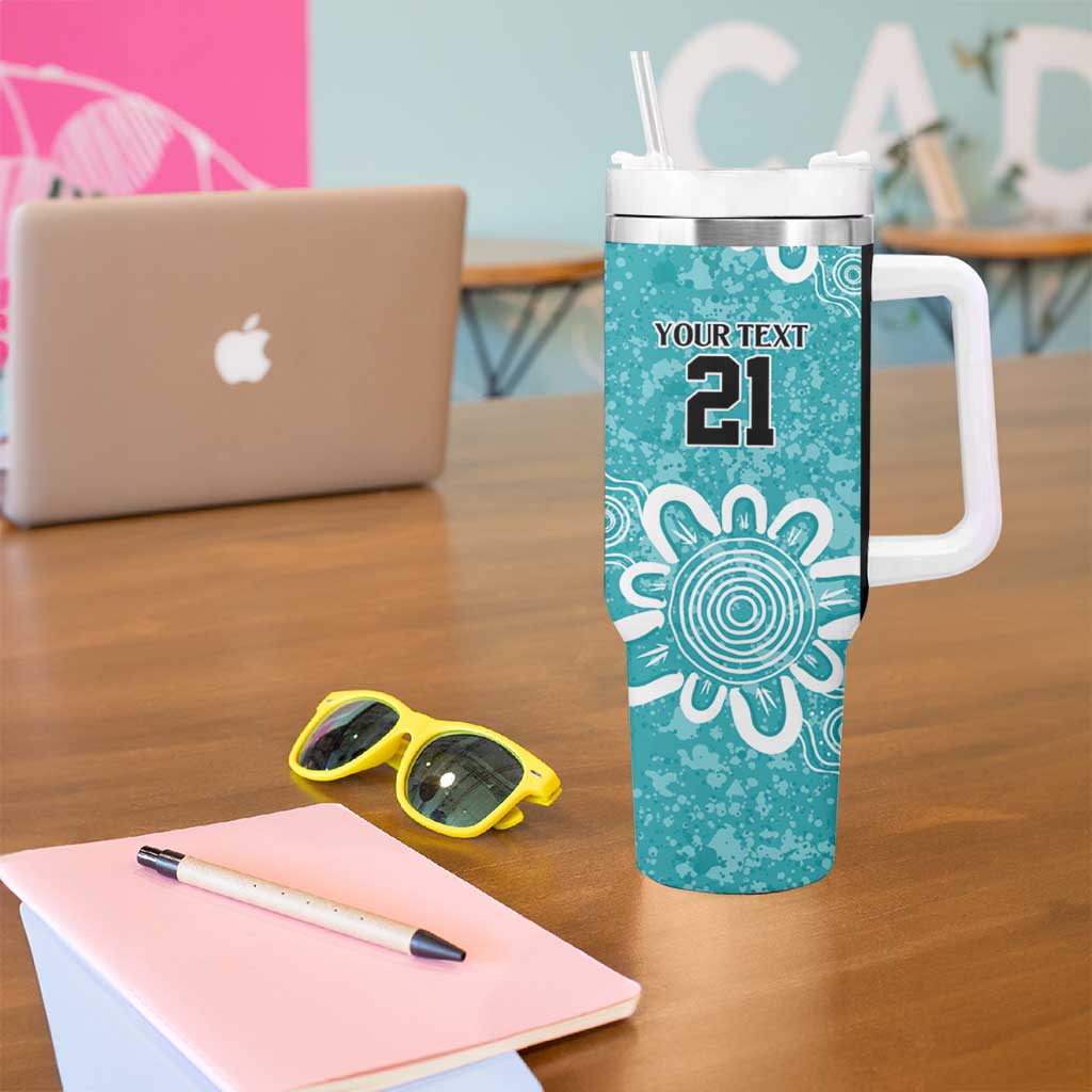 Brisbane Heat Custom Tumbler With Handle Minimalism Aboriginal