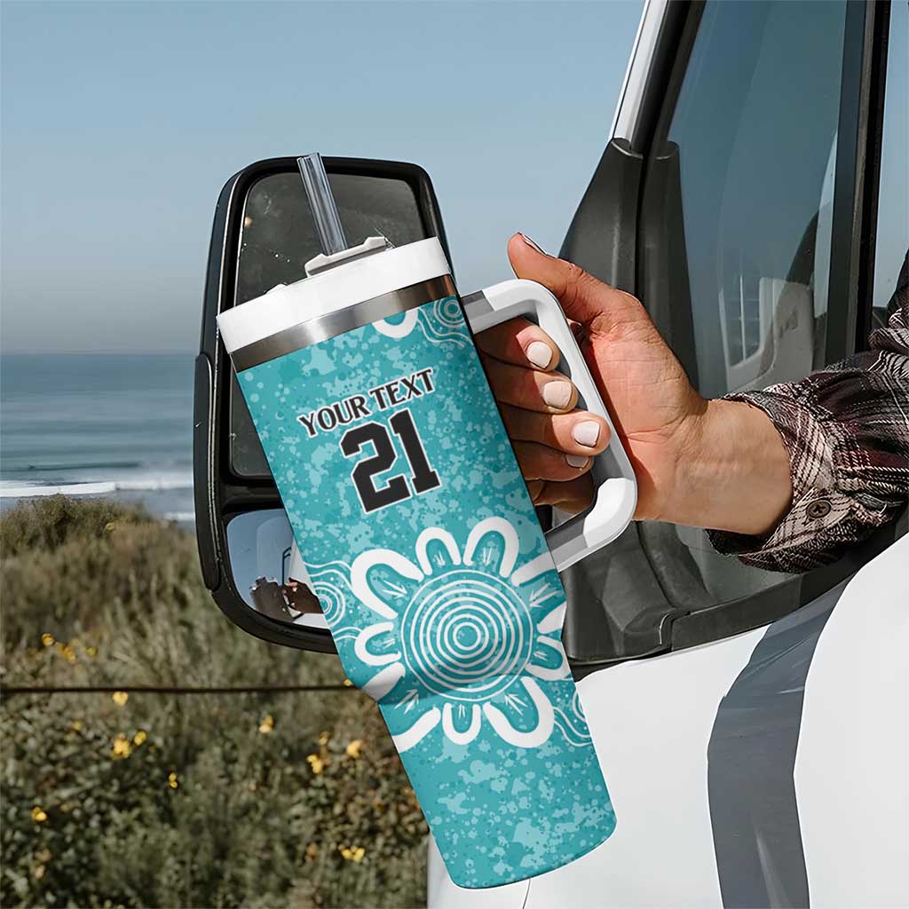Brisbane Heat Custom Tumbler With Handle Minimalism Aboriginal
