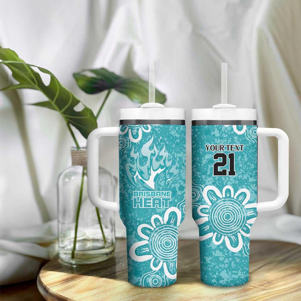 Brisbane Heat Custom Tumbler With Handle Minimalism Aboriginal